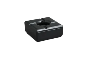 מאפרה חסינת רוח מרובעת שחורה מלמין***512105b