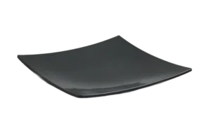 פלטה קמורה ריבועית 31 שחור מלמין***100312b