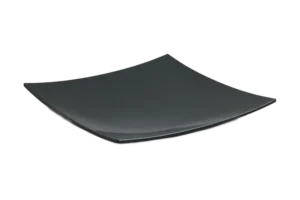 פלטה קמורה ריבועית 35.5 שחור מלמין***100314b