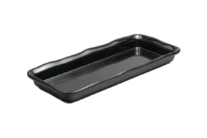 מגש מלבני מסיבי 36X15X3.5 מלמין שחור***106414b