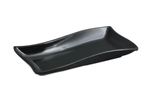 פלטת הגשה גלית 32X17X4 מלמין שחור***106613b