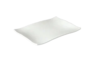 פלטה קמומה גלי 27.5X19.8X2 מלמין לבן***112711