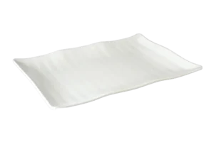 פלטה קמומה גלי 44.4X32 מלמין לבן***112718