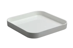 מגש ריבועי עמוק 25X25X3 מלמין לבן***213810