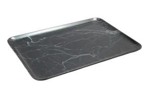 מגש קסמין דמוי שיש 39.5X28.5 מלמין שחור***404015bx