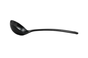 מצקת עגולה 30*9 מלמין שחור***510712b