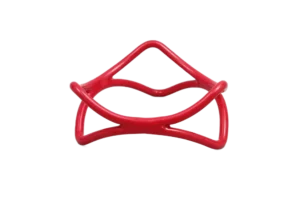 סטנד מצופה גלי 11X5 אדום***920602r