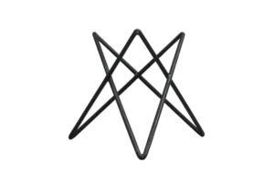 סטנד כוכב מצופה גבוה ג. 20.4 ס"מ שחור***920708b