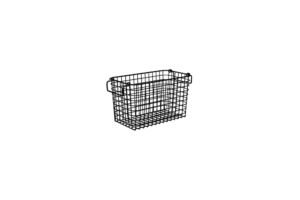 סלסלת רשת מברזל 1/3 ג. 16 ס"מ שחור***960306b
