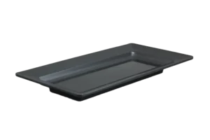 צלחת הגשה מלבנית 44.5X22 שחור מלמין***100118b