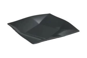 צלחת הגשה יהלום 30.5 ס"מ מלמין שחור***100512b