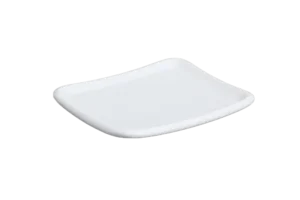 צלוחית מרובעת 14X12 ס"מ מלמין לבן***103106