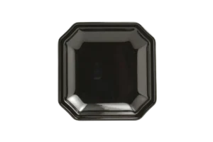 צלחת דייזי 19X19X2.6 מלמין שחור***114808b