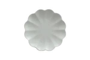 צלחת קמומיל 21X2.4 מלמין לבן***115308