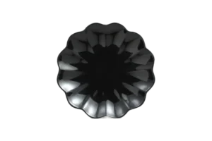 צלחת קמומיל 21*2.4 מלמין שחור***115308b