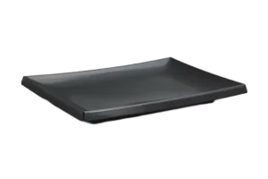 צלחת לסושי 27X39.5 מלמין שחור***118616b