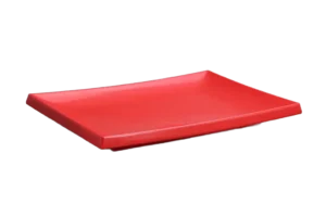 צלחת לסושי 27X39.5 מלמין אדום***118616r