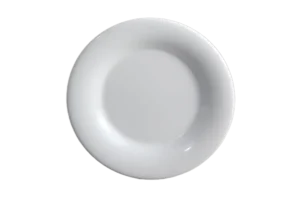 צלחת 20 ס"מ עם שוליים מלמין לבן***119908