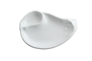 צלחת חציל עם רוטב 22 ס"מ מלמין לבן***121209