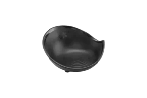 צלוחית שחורה נגויה 17.7 ס"מ סקורה מלמין שחור***121607b