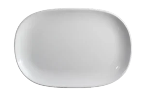 צלחת מלבנית 25X36 ס"מ מלמין לבן***123014