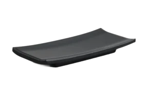 צלחת מלבנית לסושי 26.8X10.5 מלמין שחור***123810b