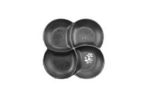 קברט נונתאבורי מחולק ל-4 25.5X19 ס"מ סקורה מלמין שחור***126185b