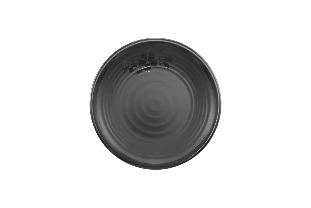 צלחת פוקט 22.5 ס"מ סקורה מלמין שחור***126309b