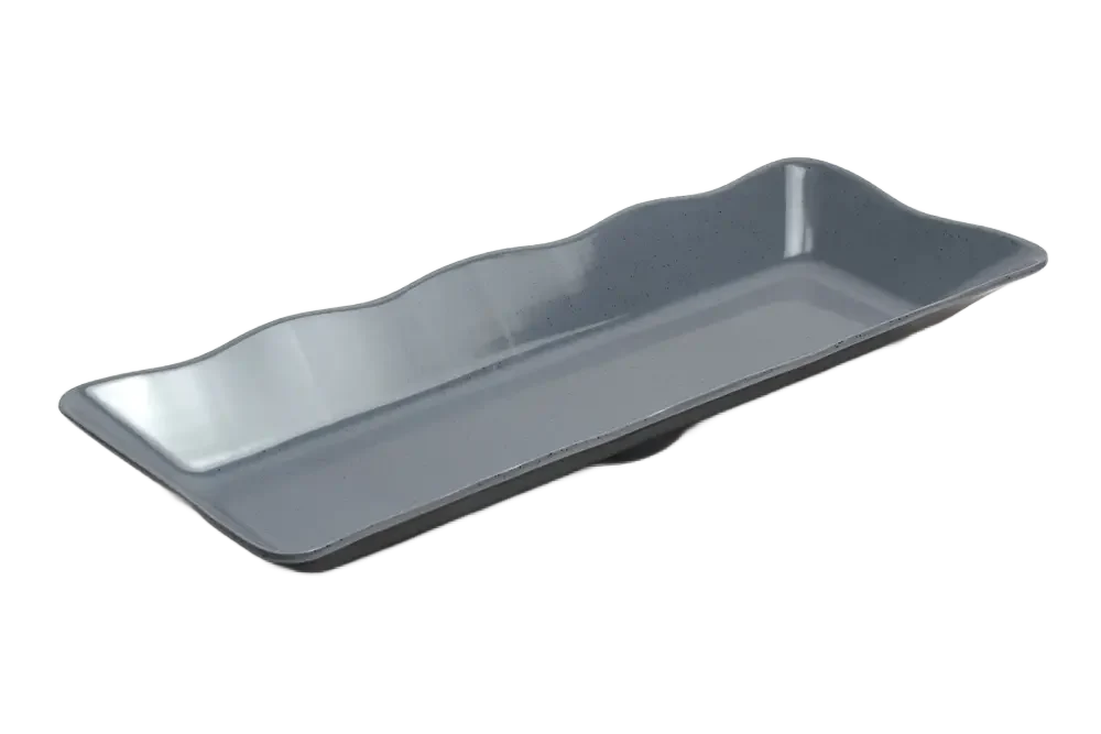 צלחת הגשה פסיפיק 16X45 אפור חלודה מלמין***132318RG