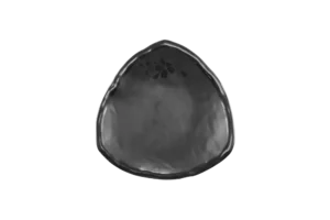 צלוחית משולשת מעוגל סלע 12.4 ס"מ סקורה מלמין שחור***527705b