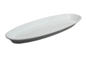 קערה אובלית עמוק 57X22X4 מלמין לבן***105522