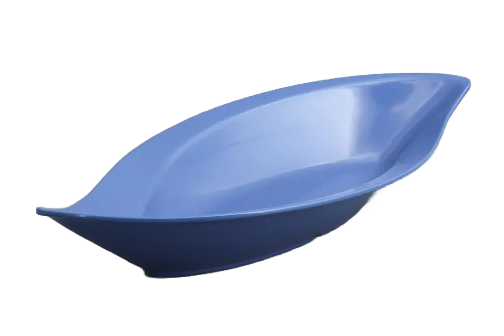 קערת הגשה עלה 4.6X19.5X42 מלמין כחול***118517bl