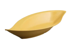 קערת הגשה עלה 4.6X19.5X42 מלמין צהוב***118517y