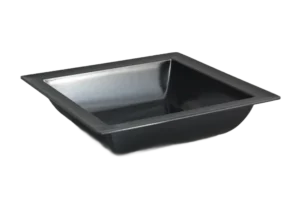 קערה ריבועית 37.5 + שוליים מלמין שחור***200715b