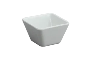 קערה ריבועית קונית 7 ס"מ מלמין לבן***206503