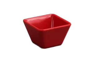 קערה ריבועית קונית 7 ס"מ מלמין אדום***206503r