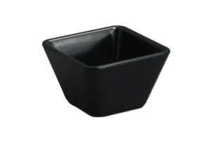 קערה ריבועית קונית 9 ס"מ מלמין שחור***206504b