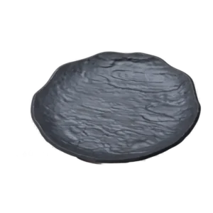 צלחת פרח מלמין שחור 25 ס''מ 1382910B