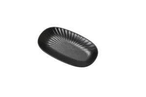 פלטה אובלית מלמין 19.5X11X2.5 סמ TSUKI שחור