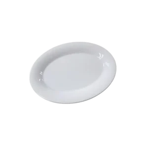 פלטה אובלת מלמין 24X18.5 לבן SAND