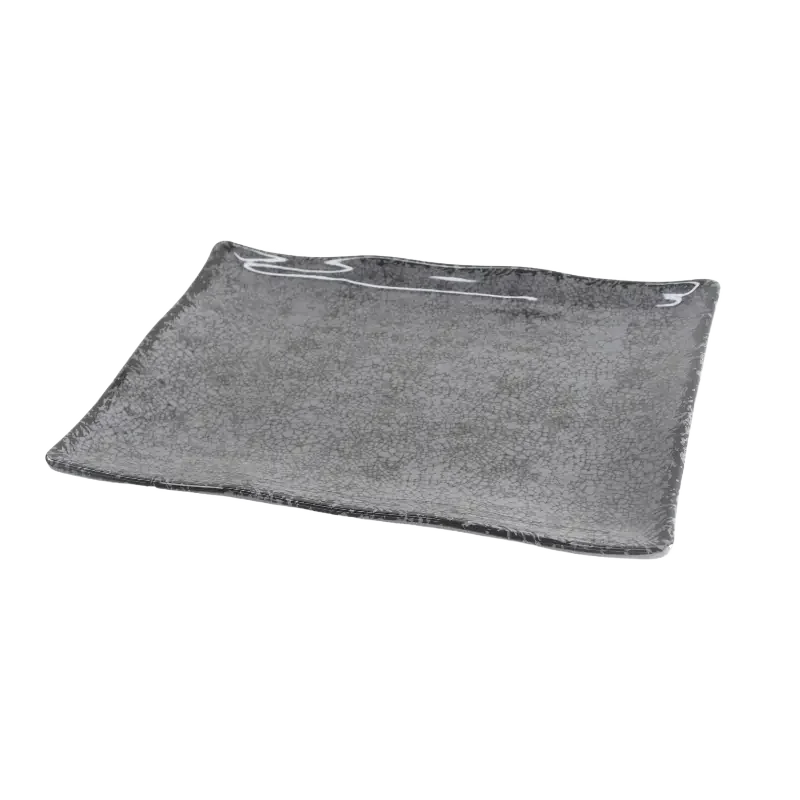 פלטה מלבנית אפור מלמין ANTIK 44.6X32.5 A25-DG