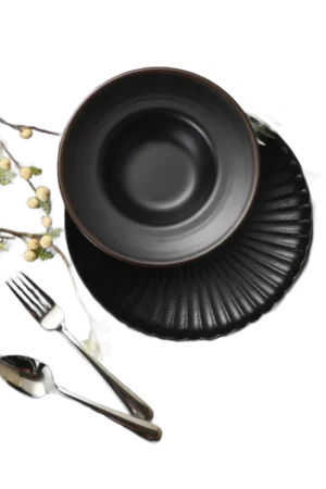 קערת פסטה מלמין 21 ס"מ B&W 13871-08 שחור&לבן