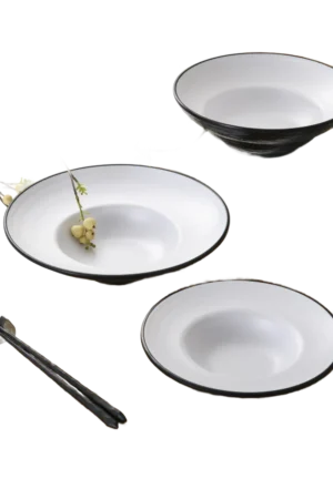 צלחת פסטה מלמין 25 ס"מ B&W 13874-10