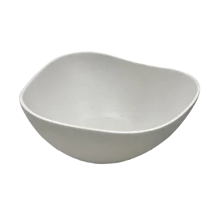 קערה משולשת 24 ס"מ מלמין לבן BUFFET