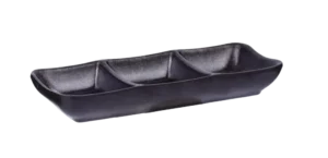 קערית סושי מלבנית 19.4X8.2X2.8 -- X3  ס"מ שחור