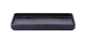 פלטה מלבנית מלמין 29X13.5 ס"מ גובה 2 ס"מ שחור