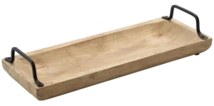 פלטה עץ מלא 40X15X7 עם ידיות***17602123