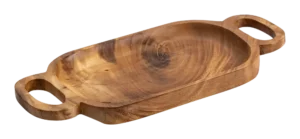 מגש עץ מלא עם ידיות  35X27X15X2.5 ס"מ**17623002
