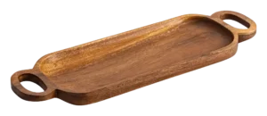 מגש עץ מלא עם ידיות  46X37X15X2.5 ס"מ**17623004