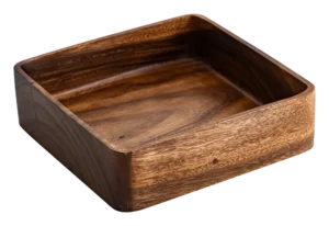 קערה מרובע עץ 25X7.5 ס"מ**17623005